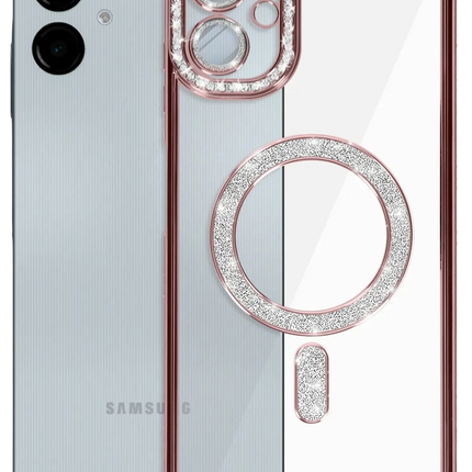 Samsung Galaxy A06 Joke Simli Magneticsafe Kılıf - Pembe 6