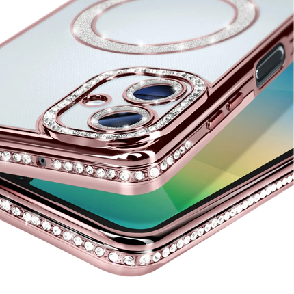 Samsung Galaxy A06 Joke Simli Magneticsafe Kılıf - Pembe 3