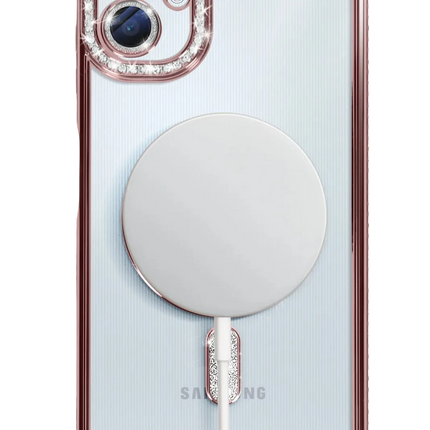 Samsung Galaxy A06 Joke Simli Magneticsafe Kılıf - Pembe 5