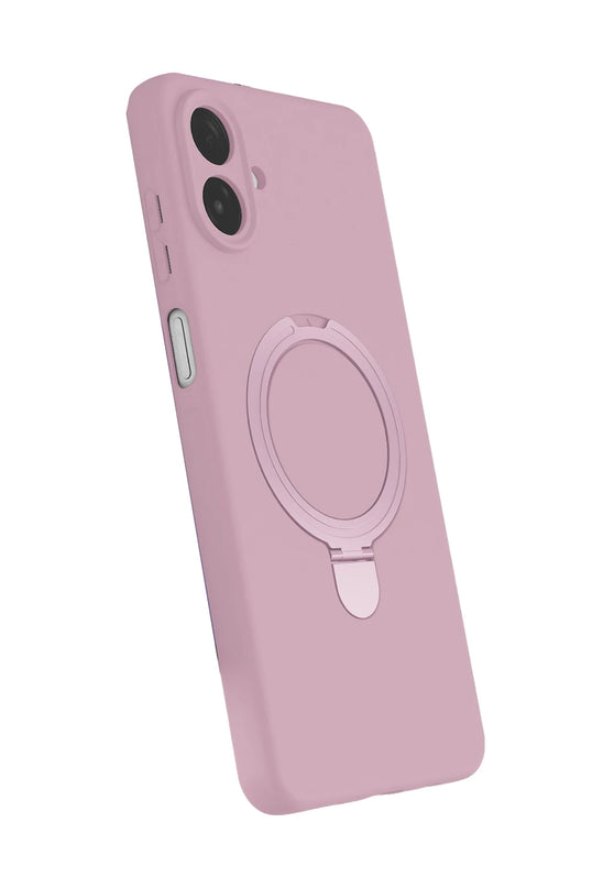 Samsung Galaxy A07 4G Regal Magsafe Standlı Kapak Kılıf - Açık Pembe 2