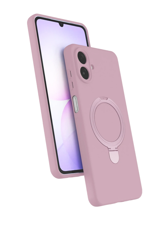 Samsung Galaxy A07 4G Regal Magsafe Standlı Kapak Kılıf - Açık Pembe