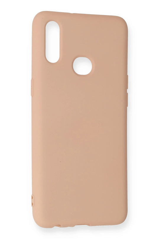 Samsung Galaxy A10S Nano içi Kadife Silikon Kılıf - Pudra 3