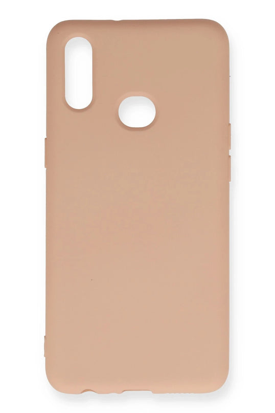 Samsung Galaxy A10S Nano içi Kadife Silikon Kılıf - Pudra