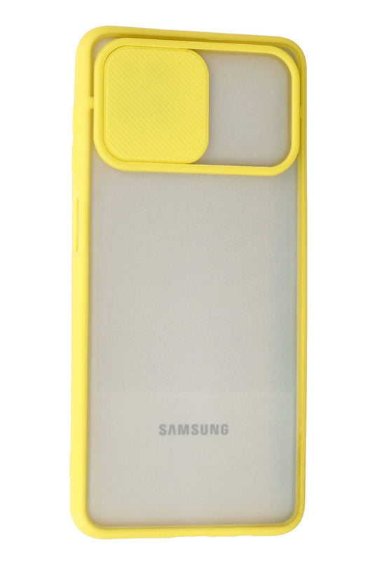 Samsung Galaxy A12 Palm Buzlu Kamera Sürgülü Silikon Kılıf 3