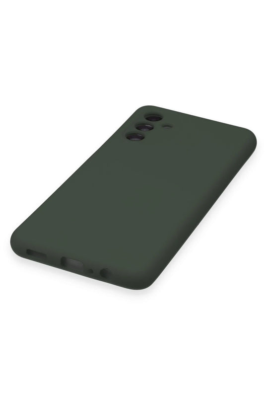 Samsung Galaxy A14 4G Nano içi Kadife Silikon Kılıf - Koyu Yeşil 5
