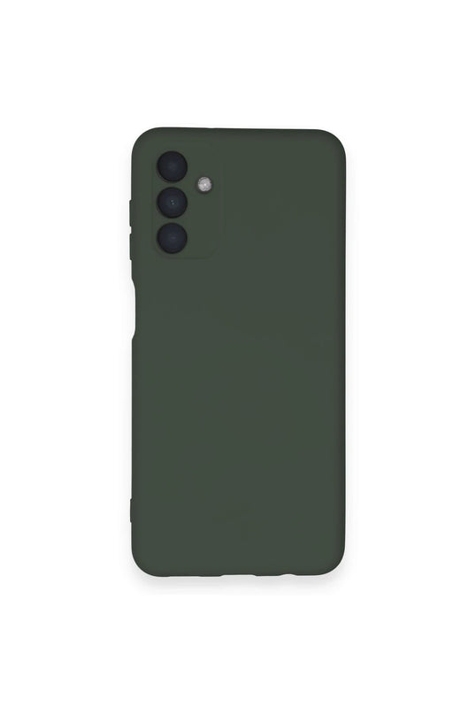 Samsung Galaxy A14 4G Nano içi Kadife Silikon Kılıf - Koyu Yeşil