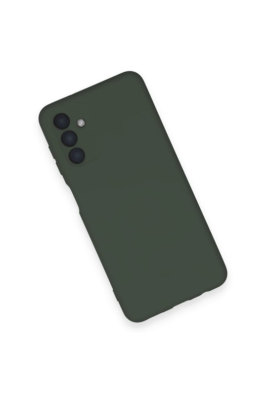 Samsung Galaxy A14 4G Nano içi Kadife Silikon Kılıf - Koyu Yeşil 3