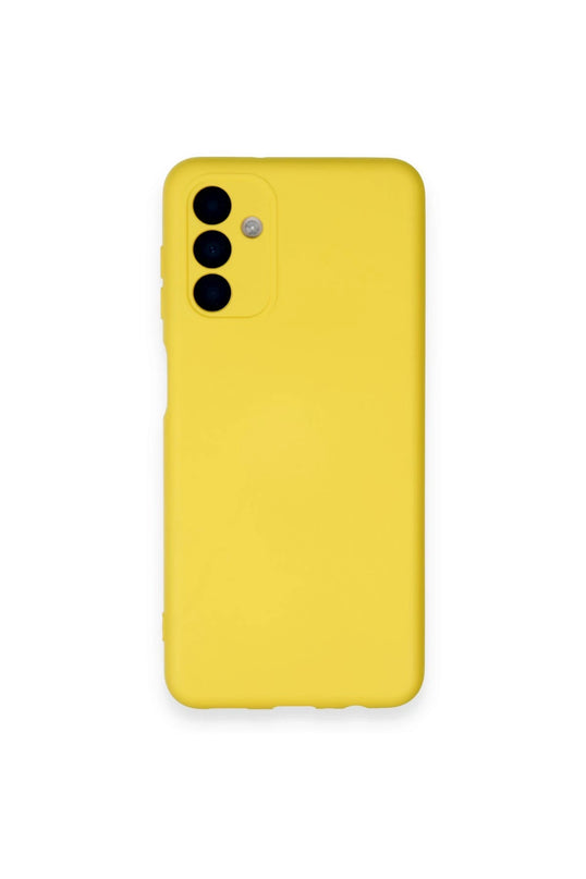 Samsung Galaxy A14 4G Nano içi Kadife Silikon Kılıf - Sarı