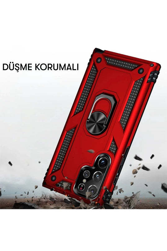 Samsung Galaxy A14 4G Sofya Yüzüklü Silikon Kapak Kılıf - Gold 3
