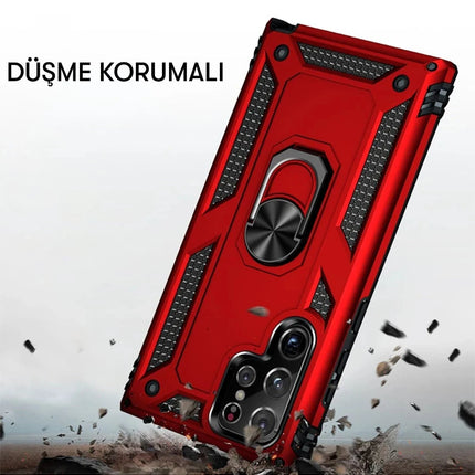 Samsung Galaxy A14 4G Sofya Yüzüklü Silikon Kapak Kılıf - Rose 3