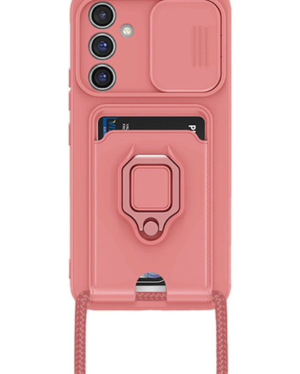 Samsung Galaxy A14 4G Zuma Kartvizitli Yüzüklü Silikon Kılıf - Pembe 2