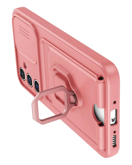 Samsung Galaxy A14 4G Zuma Kartvizitli Yüzüklü Silikon Kılıf - Pembe 3