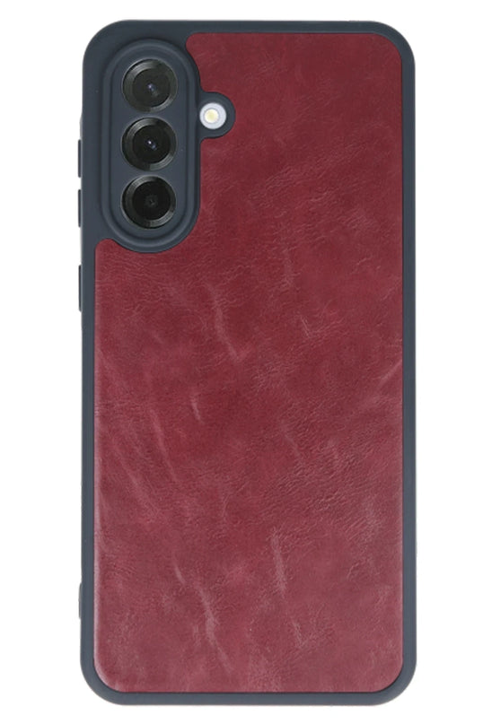 Samsung Galaxy A15 4G Aras Deri Kapak Kılıf - Bordo 2