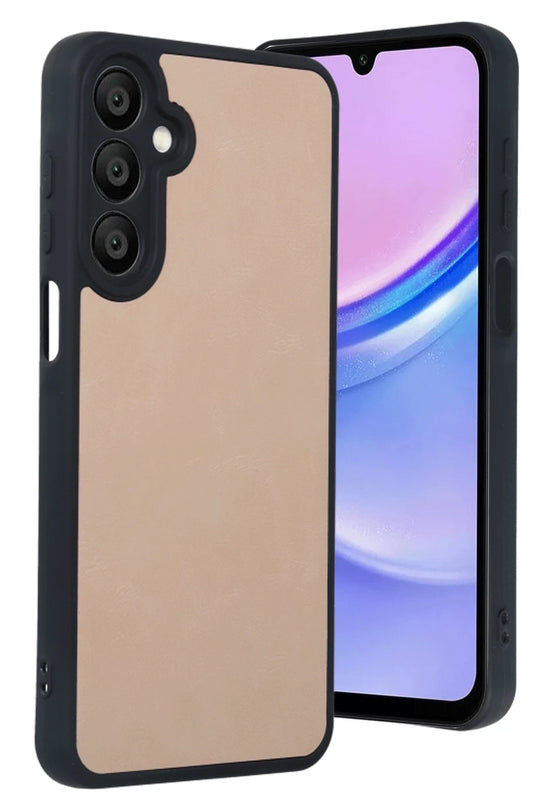 Samsung Galaxy A15 4G Aras Deri Kapak Kılıf - Pudra