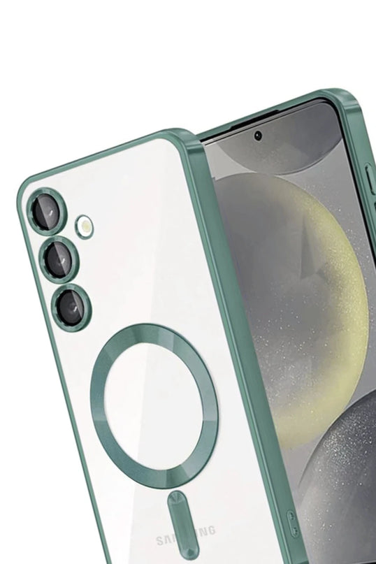 Samsung Galaxy A15 4G Kross Magneticsafe Kapak Kılıf - Koyu Yeşil 3