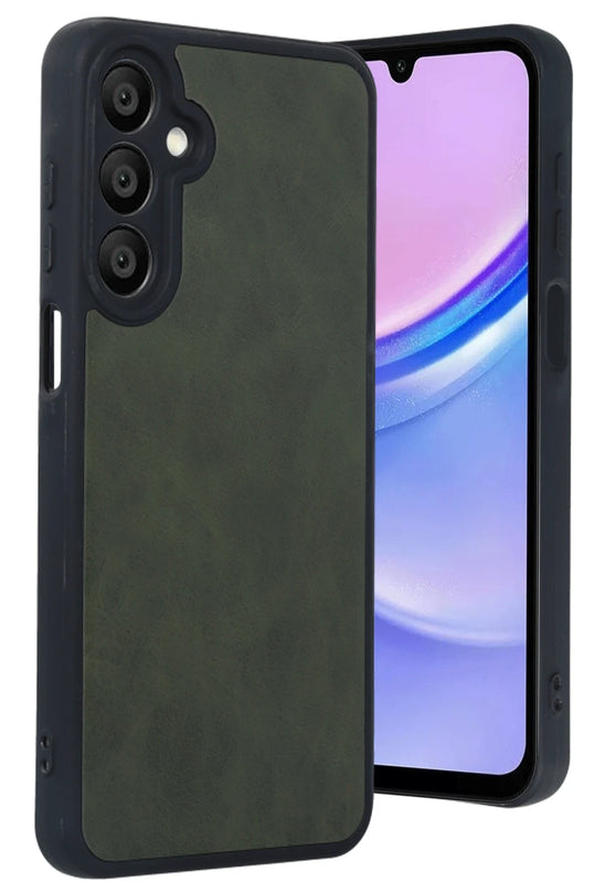 Samsung Galaxy A16 5G Aras Deri Kapak Kılıf - Koyu Yeşil