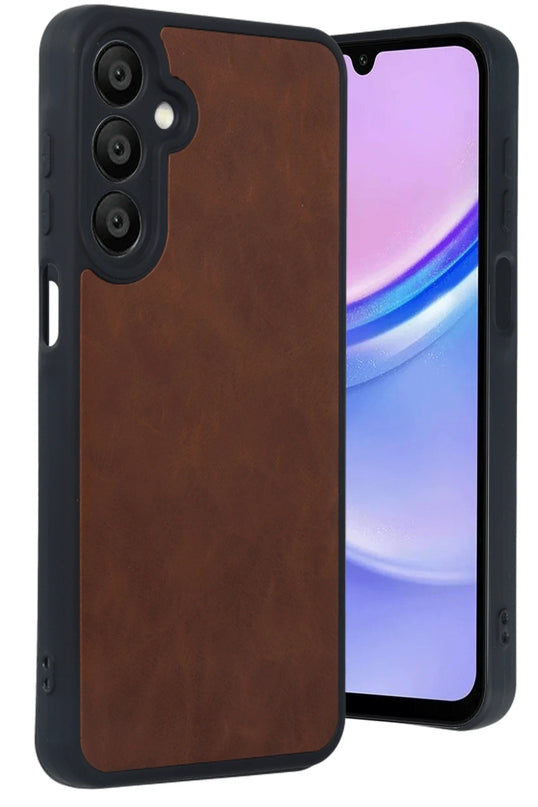 Samsung Galaxy A16 5G Aras Deri Kapak Kılıf - Taba