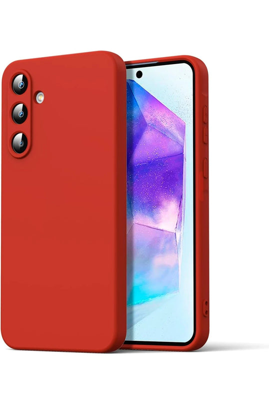 Samsung Galaxy A16 5G Nano içi Kadife Silikon Kılıf - Kırmızı