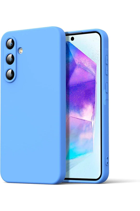 Samsung Galaxy A16 5G Nano içi Kadife Silikon Kılıf - Mavi