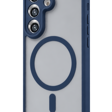 Samsung Galaxy A17 5G Loji Magsafe Kapak Kılıf - Mavi