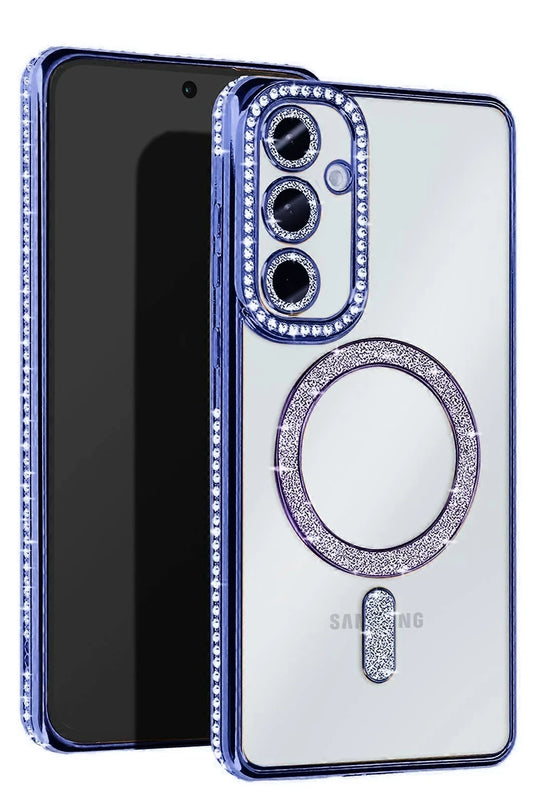 Samsung Galaxy A17 5G Joke Simli Magneticsafe Kılıf - Mavi