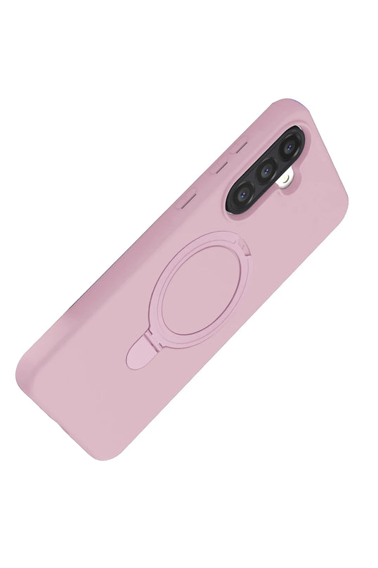 Samsung Galaxy A17 5G Regal Magsafe Standlı Kapak Kılıf - Açık Pembe 4