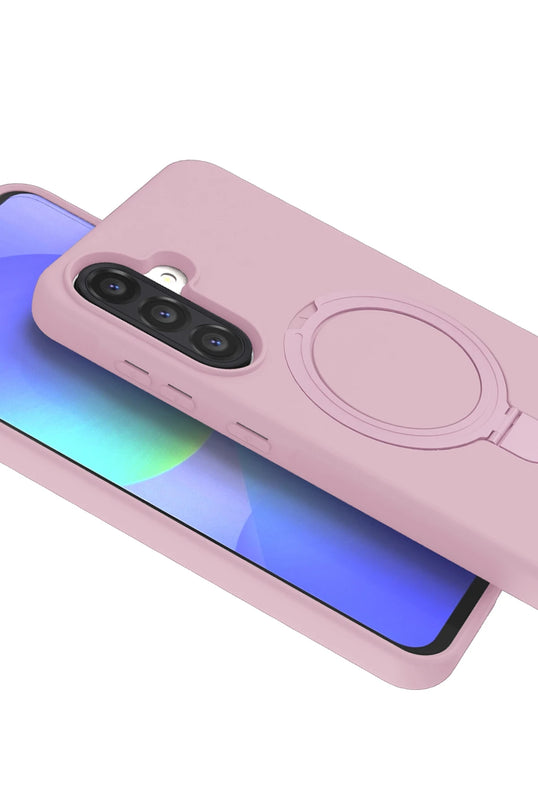 Samsung Galaxy A17 5G Regal Magsafe Standlı Kapak Kılıf - Açık Pembe 2