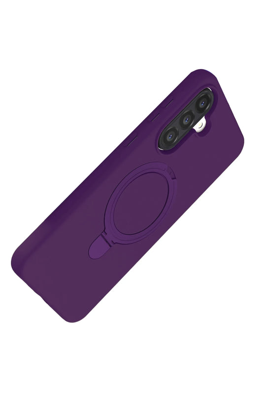 Samsung Galaxy A17 5G Regal Magsafe Standlı Kapak Kılıf - Derin Mor 4