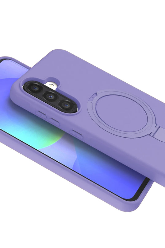Samsung Galaxy A17 5G Regal Magsafe Standlı Kapak Kılıf - Lila 2