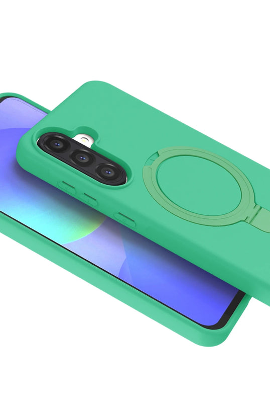 Samsung Galaxy A17 5G Regal Magsafe Standlı Kapak Kılıf - Yeşil 2