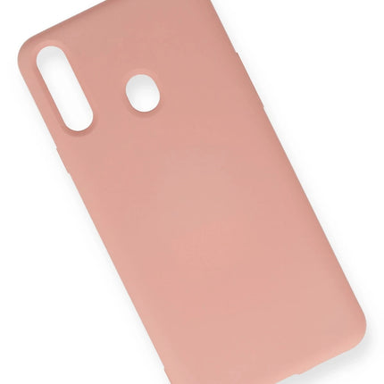 Samsung Galaxy A20S Nano içi Kadife Silikon Kılıf - Pudra 2