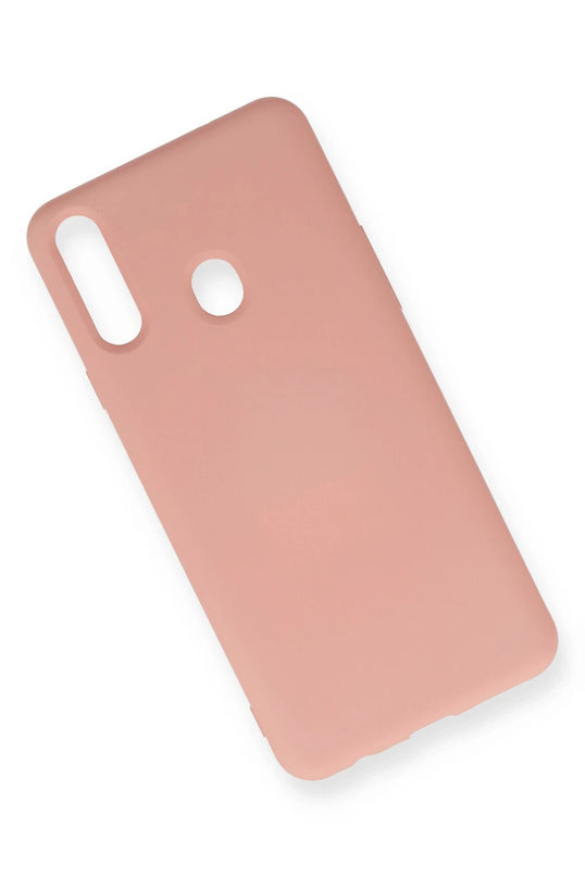 Samsung Galaxy A20S Nano içi Kadife Silikon Kılıf - Pudra 2