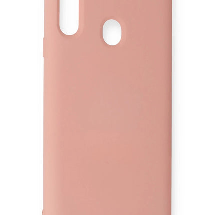 Samsung Galaxy A20S Nano içi Kadife Silikon Kılıf - Pudra 3
