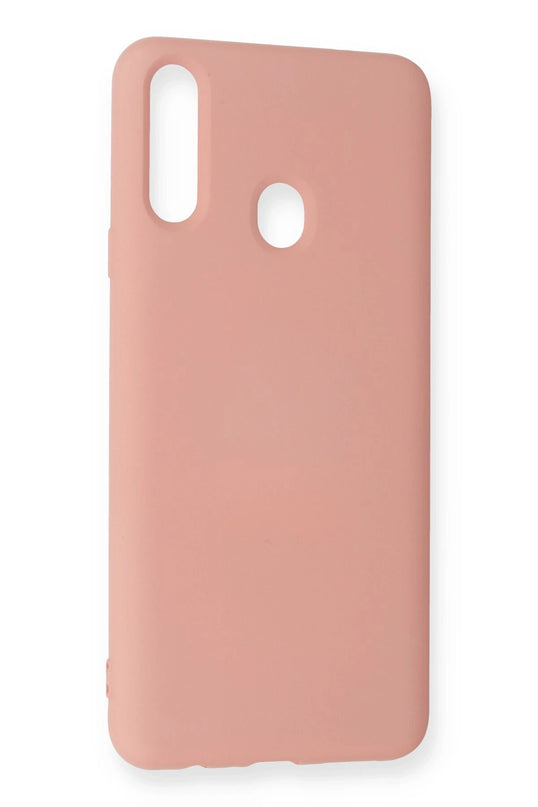 Samsung Galaxy A20S Nano içi Kadife Silikon Kılıf - Pudra 3