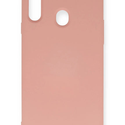 Samsung Galaxy A20S Nano içi Kadife Silikon Kılıf - Pudra