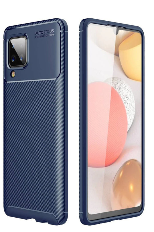 Samsung Galaxy A22 Auto Focus Karbon Kapak Kılıf - Lacivert