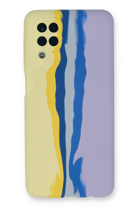 Samsung Galaxy A22 Ebruli Lansman Silikon Kılıf - Sarı
