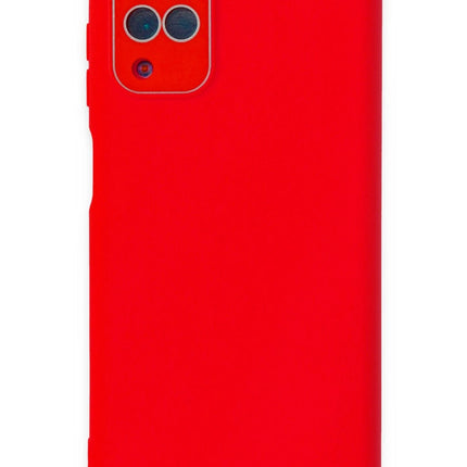 Samsung Galaxy A22 Lansman Glass Kapak Kılıf - Kırmızı