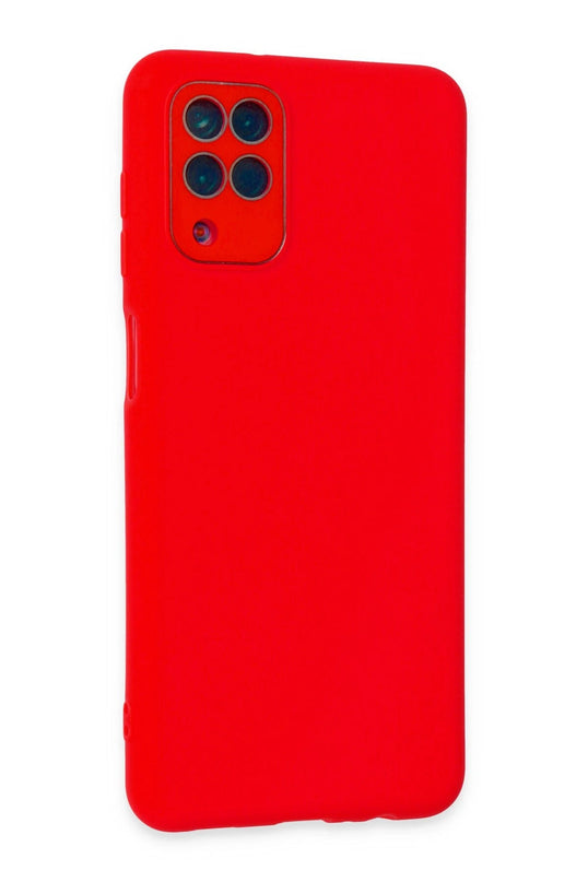 Samsung Galaxy A22 Lansman Glass Kapak Kılıf - Kırmızı 2