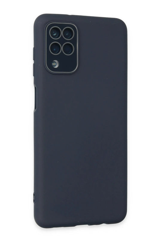 Samsung Galaxy A22 Lansman Glass Kapak Kılıf - Lacivert 2