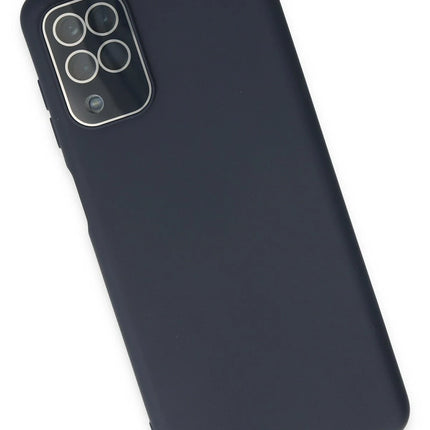 Samsung Galaxy A22 Lansman Glass Kapak Kılıf - Lacivert 3