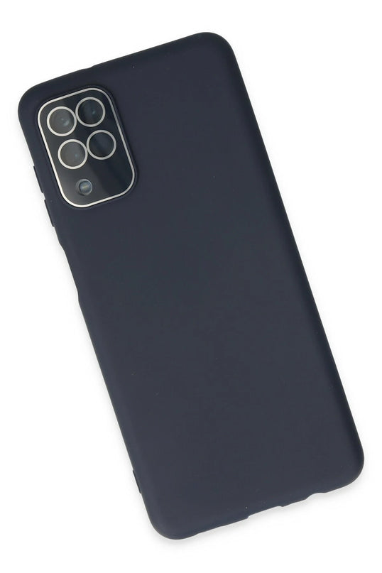 Samsung Galaxy A22 Lansman Glass Kapak Kılıf - Lacivert 3