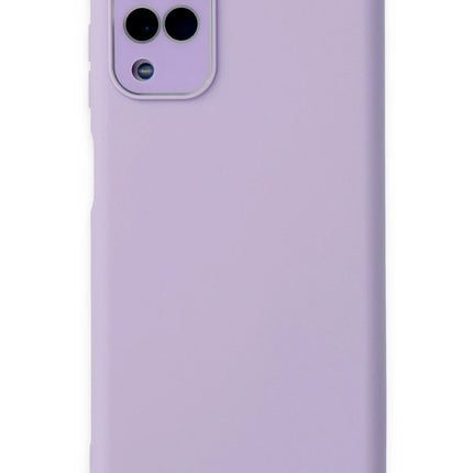 Samsung Galaxy A22 Lansman Glass Kapak Kılıf - Lila
