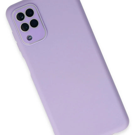 Samsung Galaxy A22 Lansman Glass Kapak Kılıf - Lila 3
