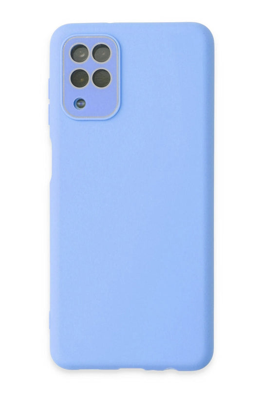 Samsung Galaxy A22 Lansman Glass Kapak Kılıf - Mavi