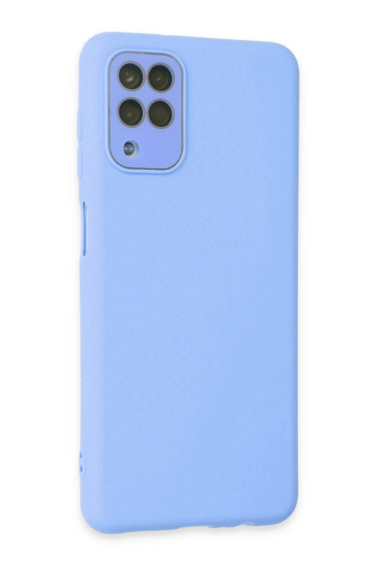 Samsung Galaxy A22 Lansman Glass Kapak Kılıf - Mavi 2