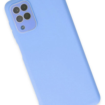 Samsung Galaxy A22 Lansman Glass Kapak Kılıf - Mavi 3