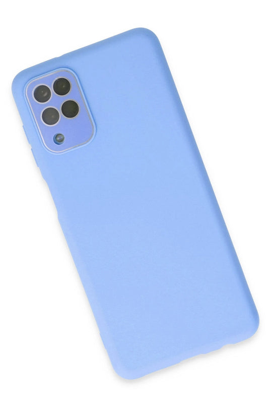 Samsung Galaxy A22 Lansman Glass Kapak Kılıf - Mavi 3