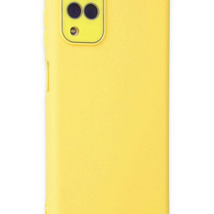 Samsung Galaxy A22 Lansman Glass Kapak Kılıf - Sarı 2