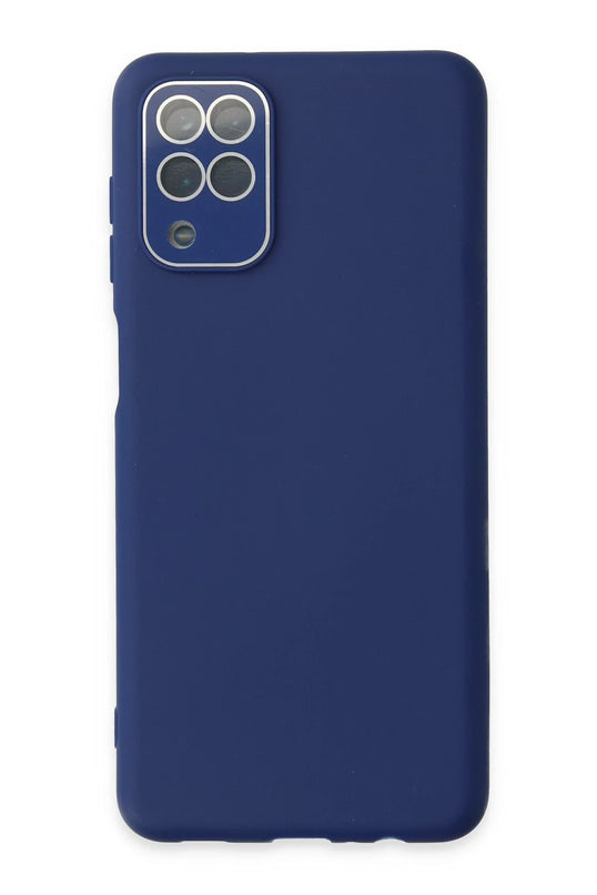 Samsung Galaxy A22 Lansman Glass Kapak Kılıf - Sky Blue
